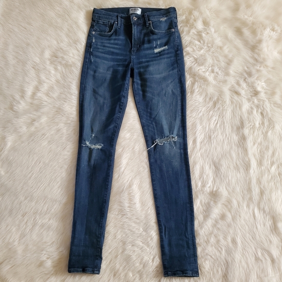 AGOLDE Sophie Skinny Jeans in Dare Wash Ripped Distressed Size 26 - Picture 5 of 15